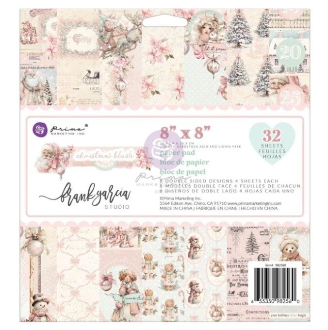 Prima marketing - Christmas blush - 32 feuilles, format 20x20cm