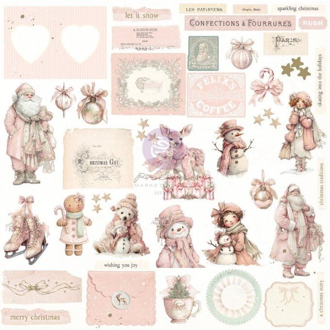 Prima marketing - Christmas blush - 100 pièces