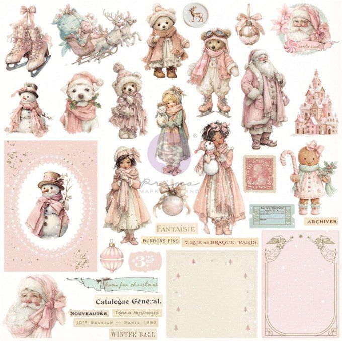 Prima marketing - Christmas blush - 72 ephemera