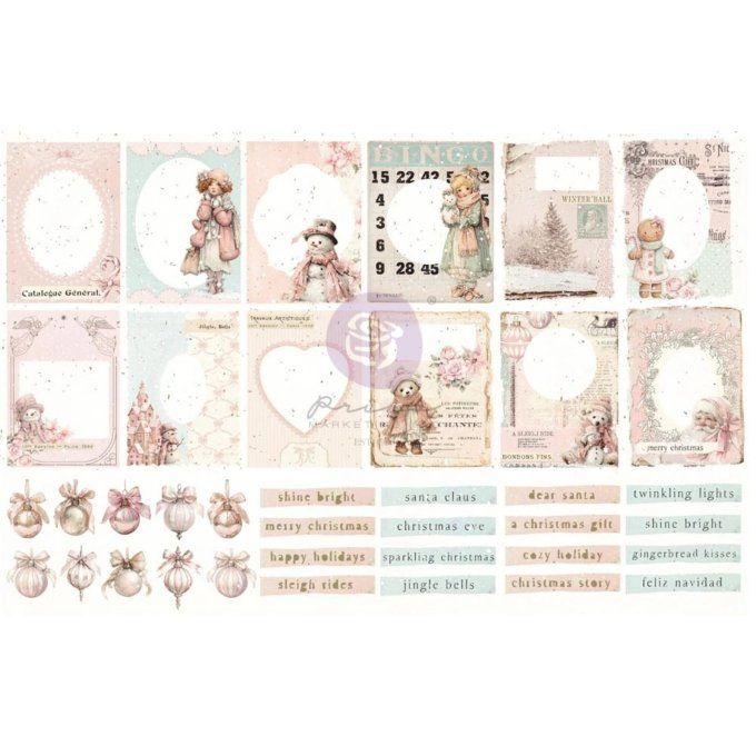 Prima marketing - Christmas blush - 76 ephemera frosty frames