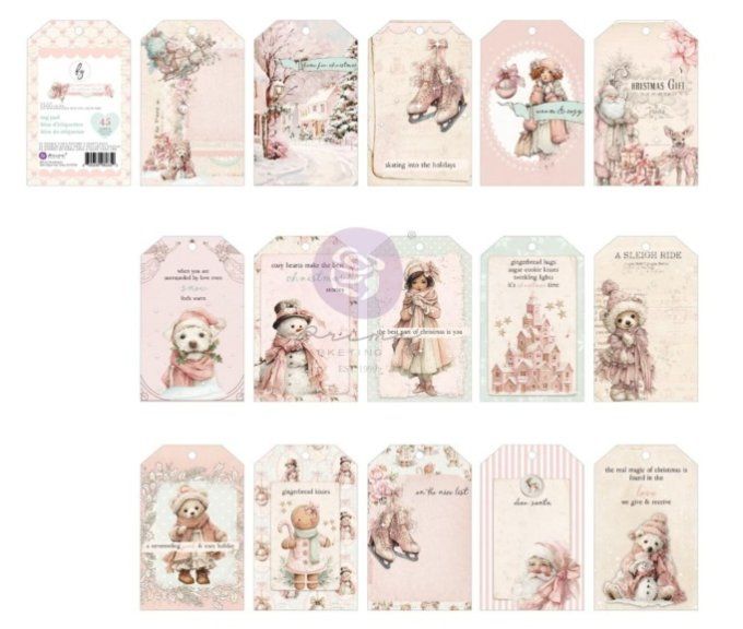 Prima marketing - Christmas blush - Tag pad - 45 feuilles