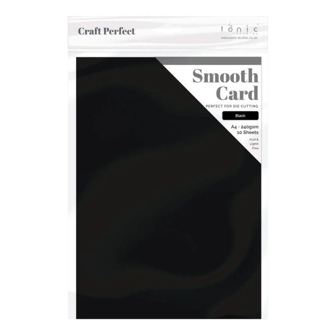 Papier craft perfect, smooth card,format A4, 240g, 10 feuilles, Couleur : black
