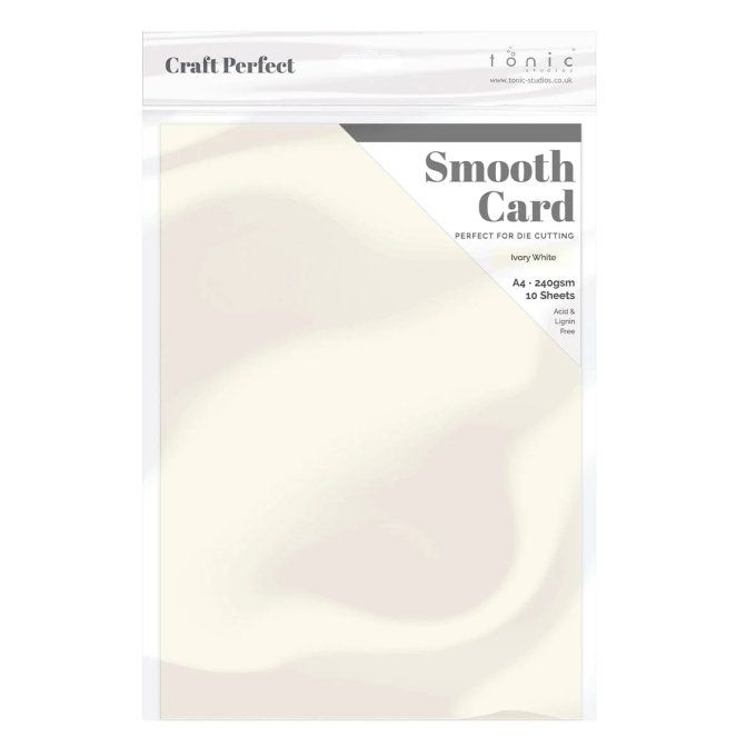 Papier craft perfect, smooth card,format A4, 240g, 10 feuilles, Couleur : Ivory white