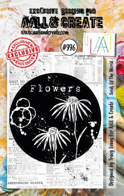 Tampon - AALL&Create - Seeds of the world - dimension : 7x10cm env. 