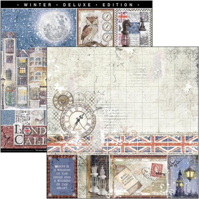 Bloc Ciao Bella, collection London's calling,  30x30cm - 12 feuilles - 190gsm