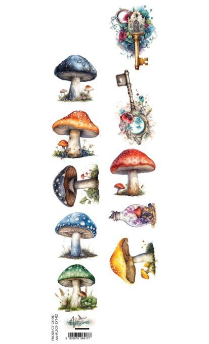 1 feuille, 5x30cm, collection : Alice