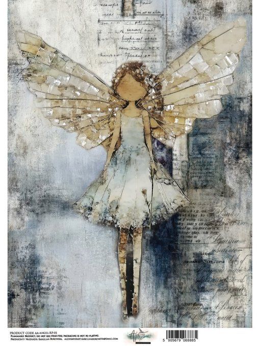 Feuille de riz, Angels,  format A4 