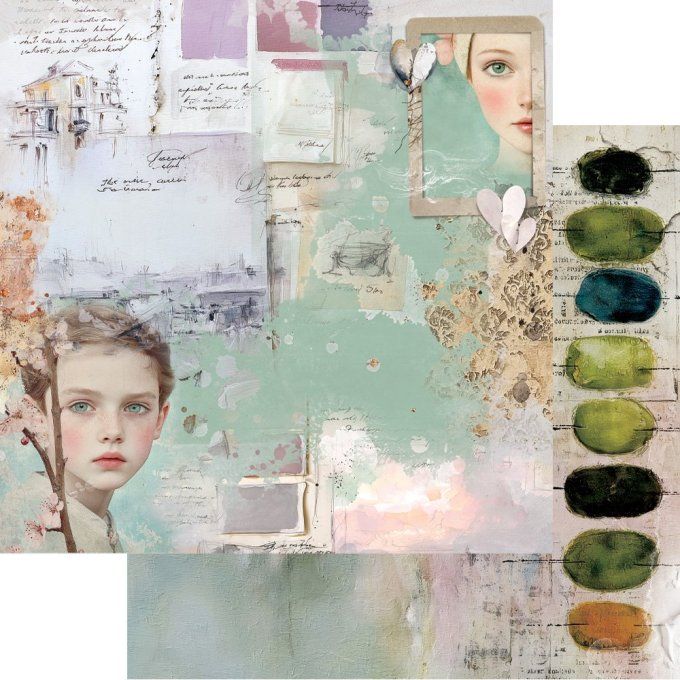 6 feuilles, 30x30cm, collection : Art - 250gsm