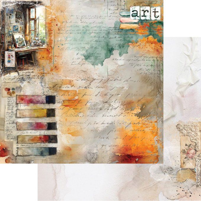 12 feuilles, 20x20cm, collection : Art - 190gsm 