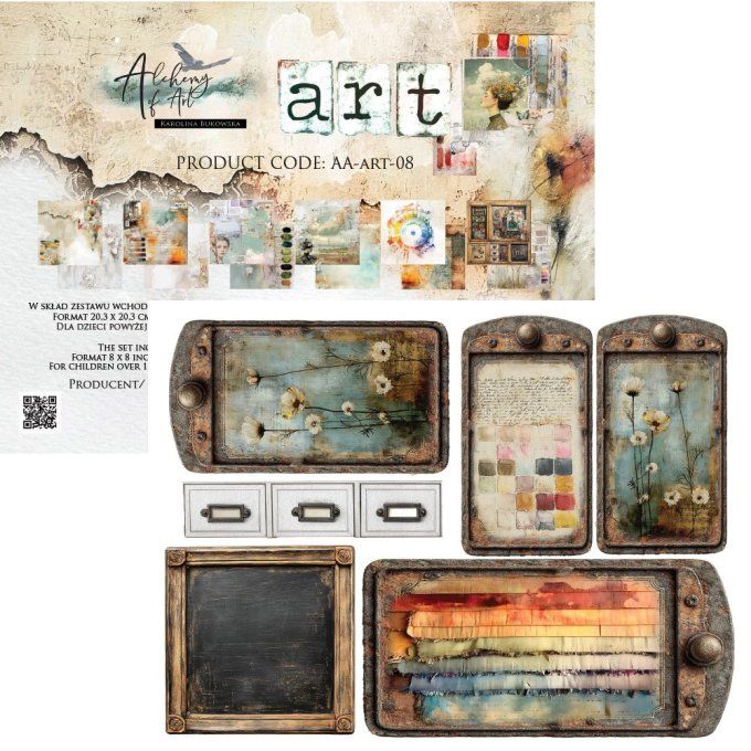 12 feuilles, 20x20cm, collection : Art - 190gsm 