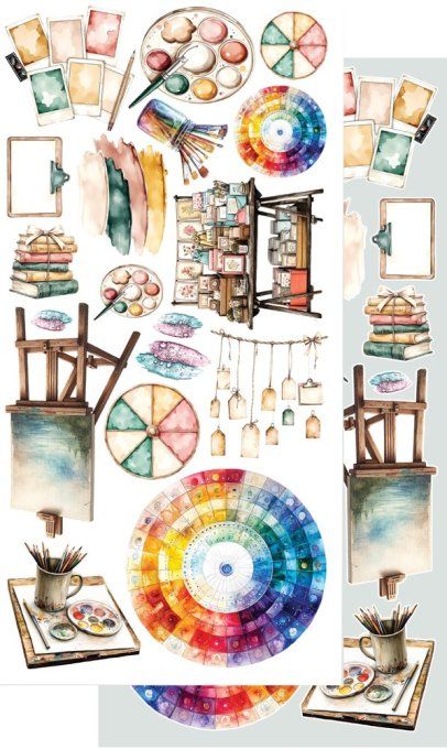 6 feuilles, 15x30cm, collection : Art - 250gsm