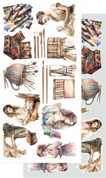 6 feuilles, 15x30cm, collection : Art - 250gsm