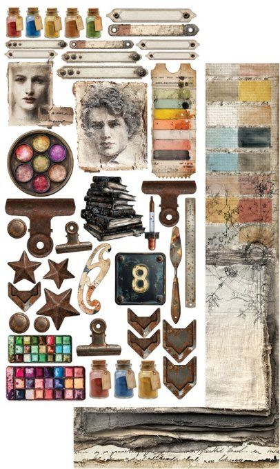 6 feuilles, 15x30cm, collection : Art - 250gsm