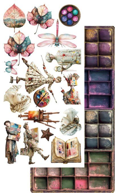 12 feuilles, 15x30cm, collection : Art - 250gsm
