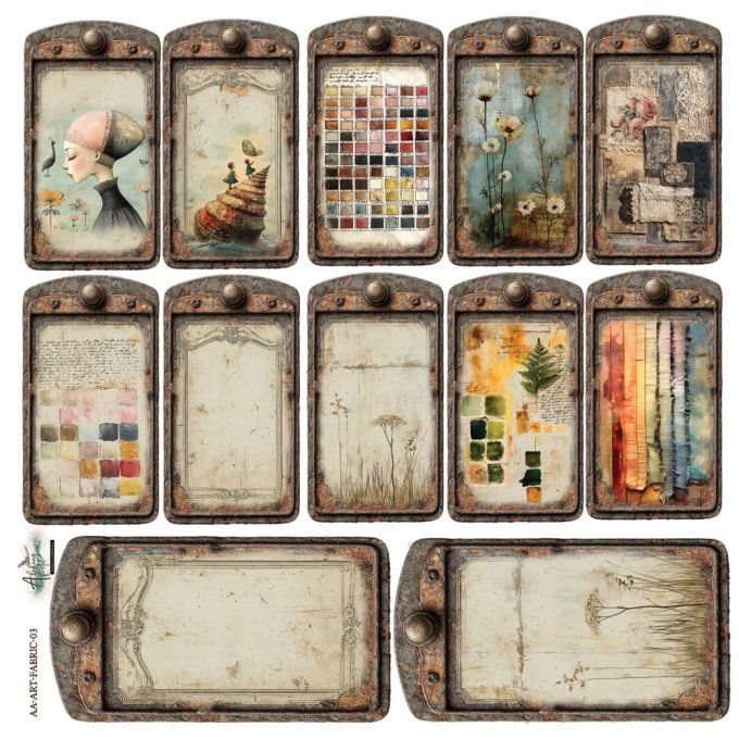 1 pièce de tissu, dimension 32x32cm, collection : Art 