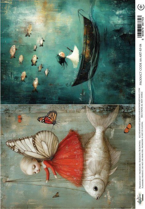 Feuille de riz, Art,  format A4