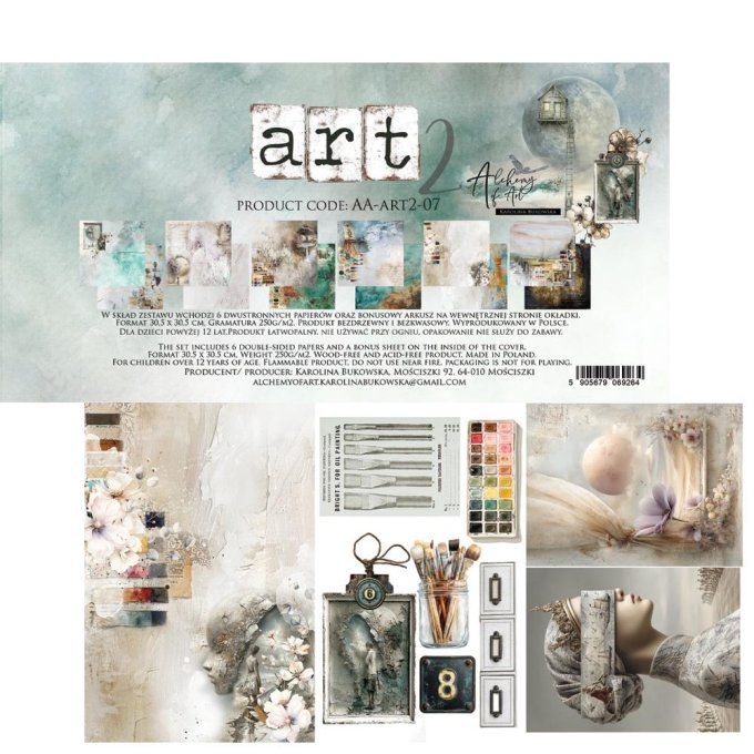 6 feuilles, 30x30cm, collection : Art 2 - 250gsm