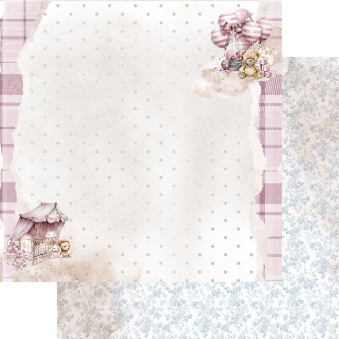 12 feuilles, 20x20cm, collection : Baby - 190gsm