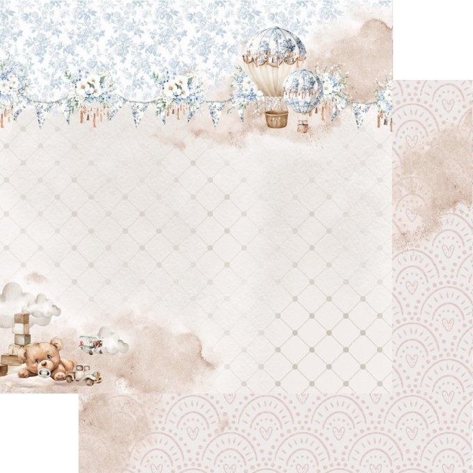 24 feuilles, 20x20cm, collection : The Baby - 190gsm