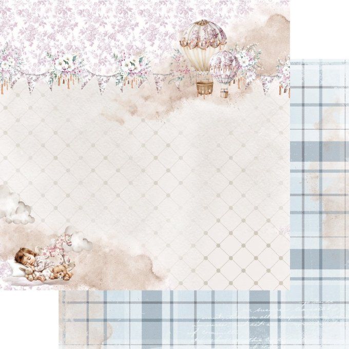 24 feuilles, 20x20cm, collection : The Baby - 190gsm