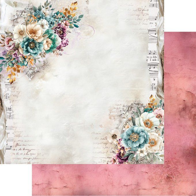 Ensemble de 24 feuilles, 15x15cm, collection : Dreamy dreams, 250gsm