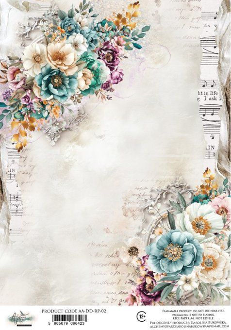 Feuille de riz, Dreamy dreams,  format A4