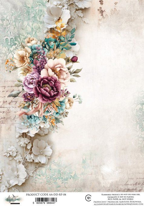 Feuille de riz, Dreamy dreams,  format A4