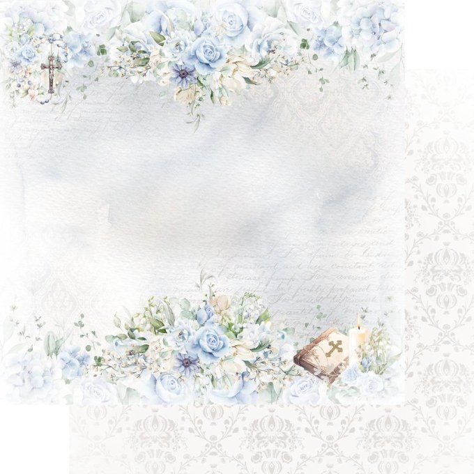 Ensemble de 8 feuilles, 30x30cm, collection : First Holy Communion - 250g