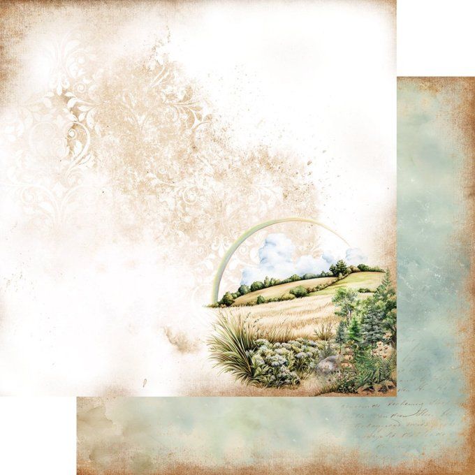 6 feuilles, 30x30cm, collection : Friends of the forest - 250gsm 