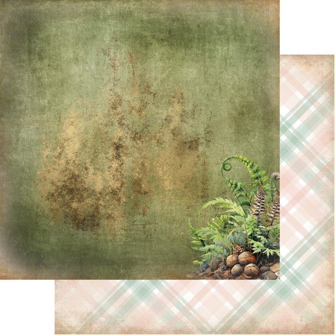 24 feuilles, 20x20cm, collection : Friends of the forest - 190gsm