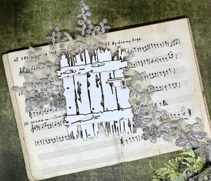 Chipboard, Petite barrière, à monter, collection : Friends of the forest (dimension : 9.5x13.5cm)