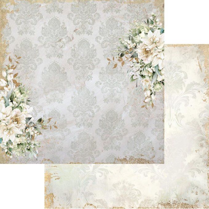 Ensemble de 24 feuilles, 15x15cm, collection : Gentleness