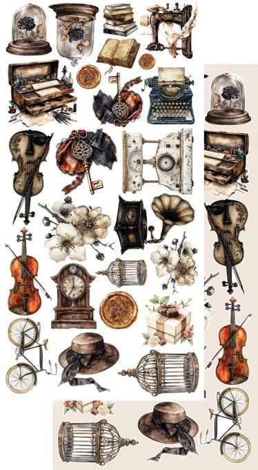 6 feuilles, 15x30cm, collection : In Silence - 250gsm