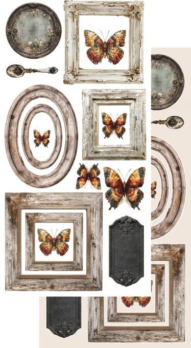 6 feuilles, 15x30cm, collection : In Silence - 250gsm