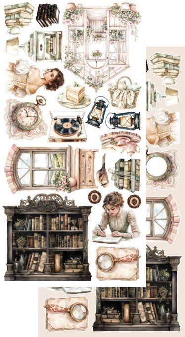 12 feuilles, 15x30cm, collection : In Silence - 250gsm