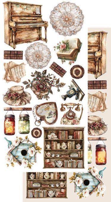 12 feuilles, 15x30cm, collection : In Silence - 250gsm