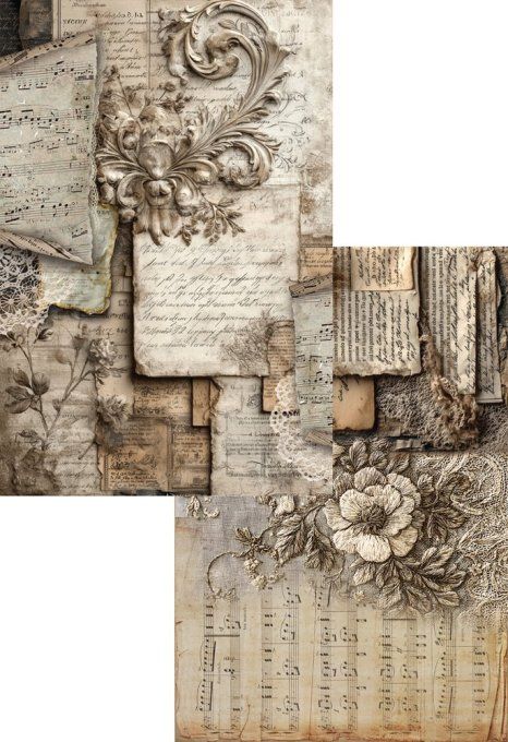 16 feuilles, 30x20cm, collection : In Silence - 250gsm