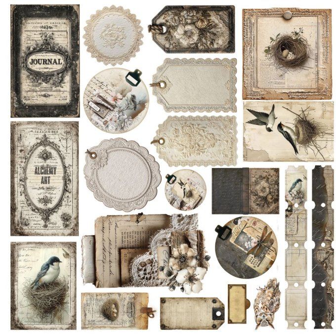 1 pièce de tissu, dimension 32x32cm, collection : In Silence