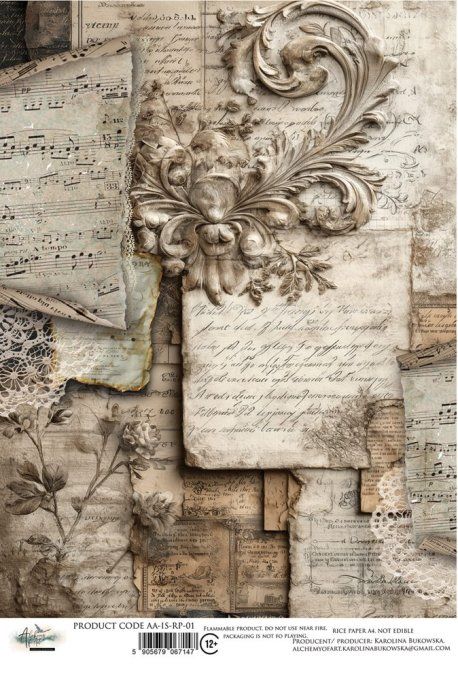 Feuille de riz, In Silence,  format A4