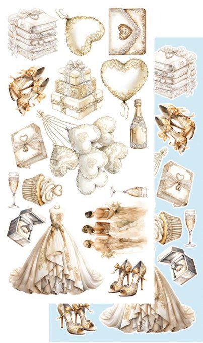 6 feuilles, 15x30cm, collection : In shades of blue - 250gsm