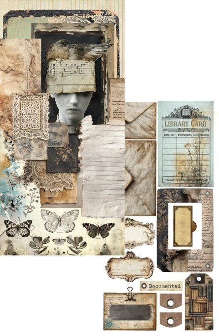 10 feuilles, 15x30.5cm, collection : In the library - 250gsm