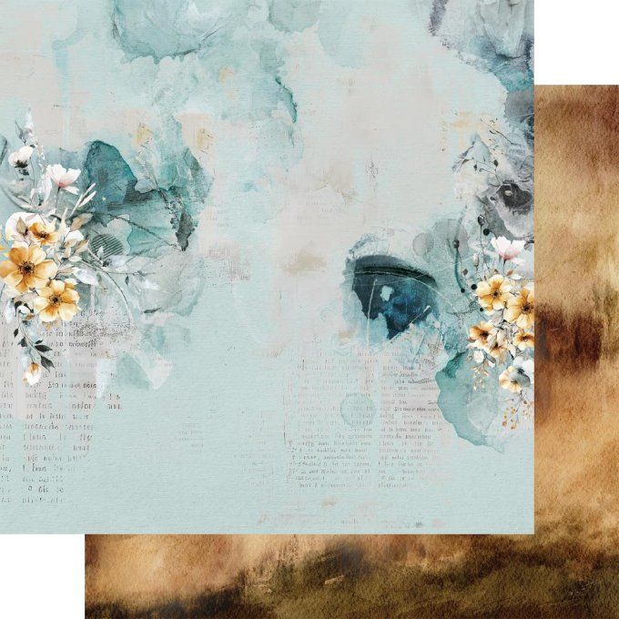 Ensemble de 12 feuilles, 20x20cm, collection : in the morning, 190gsm 