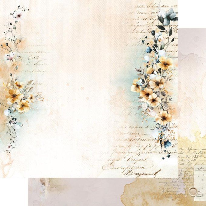 Ensemble de 12 feuilles, 20x20cm, collection : in the morning, 190gsm 