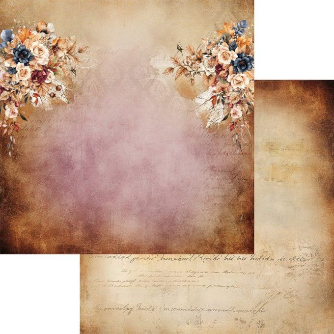 24 feuilles, 20x20cm, collection : Lovely Autumn - 190gsm 
