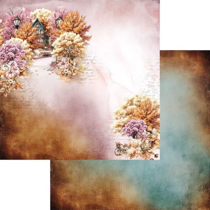 24 feuilles, 15x15cm, collection : Lovely Autumn - 250gsm