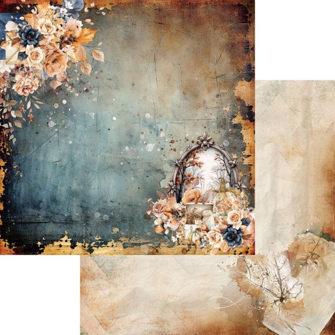 24 feuilles, 15x15cm, collection : Lovely Autumn - 250gsm