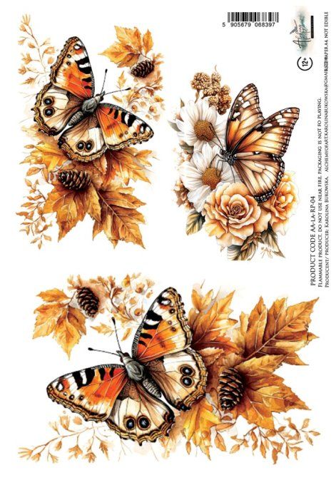 Feuille de riz, Lovely autumn,  format A4