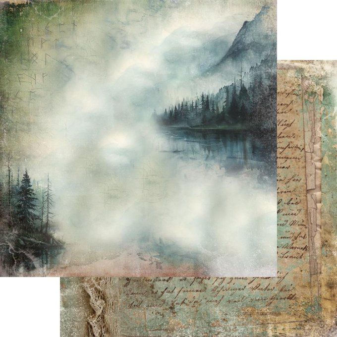 Ensemble de 12 feuilles, 20x20cm, collection : The legends of the dragons, 190gsm
