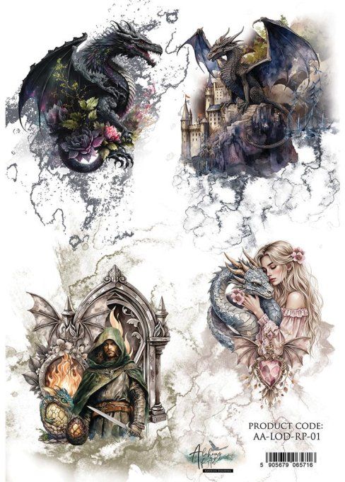 Feuille de riz, The legends of the dragons,  format A4