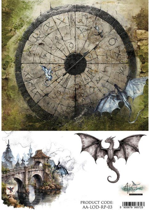 Feuille de riz, The legends of the dragons,  format A4